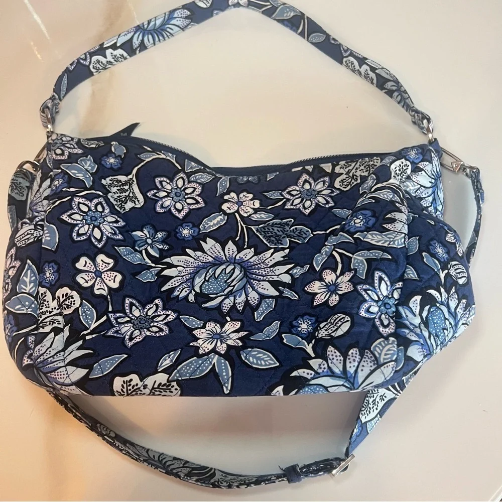 Vera Bradley Navy and White Floral Shoulder Bag/Crossbody